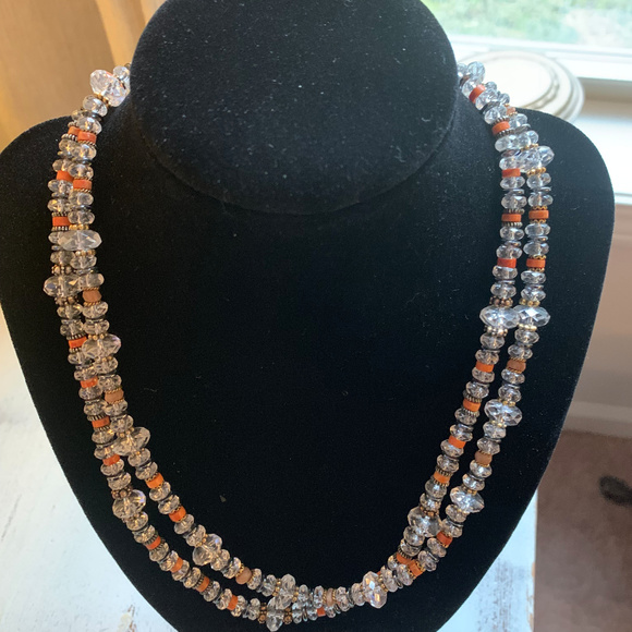 Handmade Crystal & Sun Stone Necklace - Picture 2 of 6